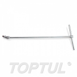 CTLA0840 Вороток T-обр. c бегунком 400мм  и наконечником 1/4" TOPTUL