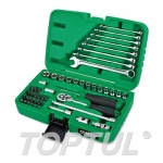 GCAI4902 Набор головок и ключей 49 предм. 1/4" 12гр. TOPTUL