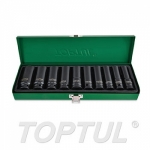 GEAD1002 Набор головок ударн.  1/2" глубокие 10 пр. метал. кейс TOPTUL