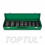 GDAD0807 Набор головок ударн. 3/4" 22-38 мм 6 гр. 8пр. TOPTUL