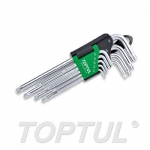 GAAL0919 Набор ключей Torx T10-Т50 9шт с отверстием длинных TOPTUL