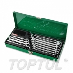 GAAD1205 Набор ключей комбинир. с перекл.трещоткой 8-19мм 12пр. PRO SERIES TOPTUL