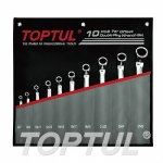 GPCI1001 Набор ключей накидн. 6-27мм, 75° 10 шт. TOPTUL