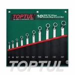 GRAI1001 Набор ключей накидн. 75° 10 шт. в сумке (цвет:зелёный) TOPTUL