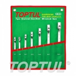 GAAA0704 Набор ключей шарнирных с поворотной головкой 6-19мм TOPTUL