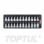 GAAT2403 Набор-сет бит под трещотку 1/2" 24шт. 136х364мм TOPTUL